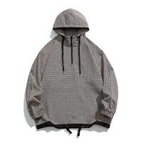 Autumn Tide Brand Hong Kong Style Casual Coat Men'S Loose Large Size Hooded Sweater Fashion Men'S Long-Sleeved Jacket Tide M