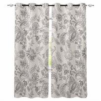 Vintage Floral Texture Blackout Curtains For Living Room Bedroom Window Treatment Blinds Drapes W135 x H60cm white