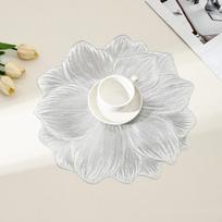 Karščiui atsparus PVC plaunamas termoizoliacinis padėkliukas 38cm sidabras