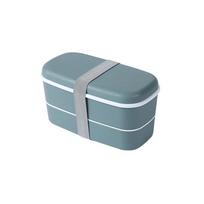 New Portable Leak-proof Food  Double-layer Bento Box Lunch Box  Lunch Box for Kids Food Container Food Storage Snack 500ml&2 gray