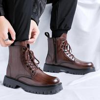 Interneto įžymybė britų stiliaus juodi vyriški įrankiai, apvali galva, vyriškos pėdos Martin Boots 3315-R 38 ruda