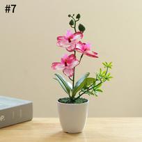 3D Orchid Artificial Butterfly Orchid Bonsai with Pot Simulation Butterfly Orchid Bonsai Fake Flower Wedding Decoration flores