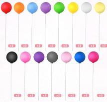 Colorful Clay Balloon Cake Toppers Creative DIY Cupcake Dessert Decoration for Wedding Birthday Party  Christmas Decor WWO66 pink