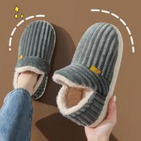 Winter Plush Fur Slippers For Women Men Indoor Fluffy Warm Fuzzy Home Slipper Outdoor Fashion Fuzzy Soft Furry Slipper 36-37 pilka