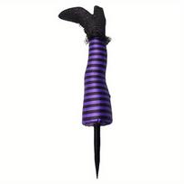 1 Pair Halloween Evil Witch Legs Front Yard Patio Lawn Garden Party Decoration Witch Fake Legs violetinė