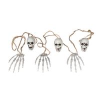 Scary Skeleton Hanging Ornament Party Supplies for Backyard Patio Farmhouse white