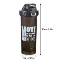 Water Bottle With Straw 800ML Fitness Kettle With Flip-Flop Lid And Blending Ball Outdoor Travel Exercise As Shown