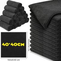 Black Ultrafine Fiber Cloths Household Rag Car Clean Polyester Cotton Quick Drying Duster Kitchen Towel Dish Cloth Scouring Pad 3pcs