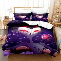 Anime Stolas Helluva Hazbin Hotels Boss Patalynės Komplektas Berniukams Mergaitėms Viengulis Karalienės Dydžio Antklodės Užvalkalas Pagalvės Užvalkalas Lova Vaikams Suaugusiems 135x200cm 2pcs