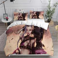 Bedding Sets LOL Jinx Arcane Australia EuropeUSA Full Queen King Size Quilt Duvet Cover Pillow Case Set 70x133cm 2pcs white