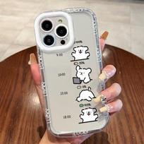 Mobiliųjų telefonų dėklai iPhone 11 13 XR 15 Pro Max 12 14 Pro Max dėklas iPhone 16 7 Plus 8 Plus XS Max Animacinis raštas Apsauga nuo kritimo Atspari smūgiams iPhone 16 Pro Max geltona