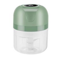 6/4 Cutter head Electric Kitchen Food Chopper Mini Garlic Masher Crusher USB Portable Meat Grinder Vegetable Chopper for Kitchen Gadgets 100ml(4 Cut heads) žalia