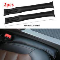 2Pcs Car Seat Gap Filler Padding Leather Soft Side Seam Plug Leak-Proof Filling Strip Car Accessories Interior Car Seat Cover juoda