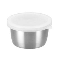 1/6 vnt. salotų užpilų indelių 40 ml nerūdijančio plieno padažų indelis daugkartinio naudojimo nepralaidus padažų indelis su silikoniniais dangteliais 1pc