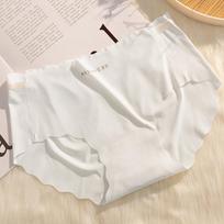 Summer Thin Ice Silk Underwear for Women Lingerie No Trace Large Size Wrapped Buttocks Simple Pure Cotton Crotch Lifted Buttocks Panties L citrinos geltonos spalvos