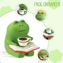 Miniature Frogs Figurines - Funny  Sculpture For Shelf, Desk Decoration Desk Accessories - Perfect Cute Gift For Frogs Lovers One Size