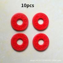 10PCS Rubber Guitar Strap Locks Blocks for Acoustic Electric Guitar Bass Pack of  Lightweight Portable Music Elements raudona