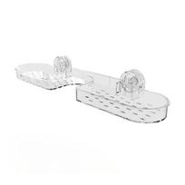 Kitchen Sink Faucet Organizer Suction Cup Sponge Holder Large Capacity Easy to Install Multi-Purpose Organizer Drain Rack white