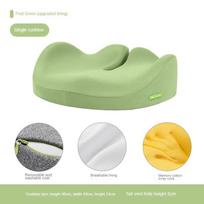 Memory Foam Office Chair Cushion Car Seat Support Pads Buttocks Pillow Massage Hips Orthopedic Pillow Coccyx Pain Relief Cushion 46x43x13cm beige