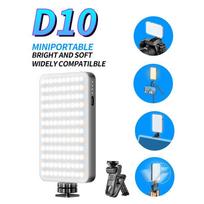 CYKE RGB asmenukių šviesa su šaltuoju bateliu fotografijai D10, 3000 mAh, three color temperatures juoda