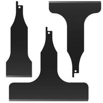 3PCS Reciprocating Saber Shovel 50/100/150mm Hcs Electric Scraper Saw Blade for Cleaning Removal Tile Grout Glue Gap Wall Putty black