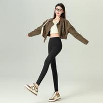 2024 Women's High-Waist Velvet Shark Pants: Plush Barbie Yoga Leggings, Hip-Lifting, Lambskin, Plus Size XXXL