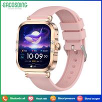 SACOSDING 2026 Women's Smartwatch Bluetooth Call 1.75-inch Touch Screen Smart Watches For Women Health Monitoring IP68 Waterproof Fitness
