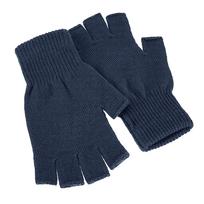 Unisex žieminės puspirštinės pirštinės megztos atviros pirštinės šiltos elastinės pirštinės One Size chaki