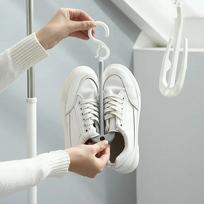 Double Hook Shoe Drying Rack Can Be Vertically Hung and Stacked, with A 360 ° Rotating Windproof Shoe Drying Rack for Cross-bord white