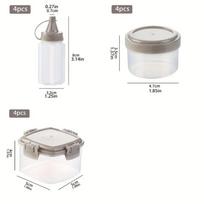 12pcs Mini Condiment Squeeze Bottles Portable Leak-Proof Dispensers for Sauces & Dressings Ideal for Picnics Lunches and Parties white