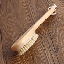 Kūno natūralių šerių sausos odos šveitimo šepetys Massager Bath dušo šveitiklis brown