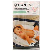 The Honest Company, Honest sauskelnės, 1 dydis, 8–14 svarų, Rožių žiedai, 35 sauskelnės. beige
