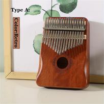 17 klavišų kalimba nykščiu pianinas pradedantiesiems rinkinys - medinis korpusas ir patvarūs nerūdijančio plieno dantys, įskaitant derinimo plaktuką ir lengvai suprantamas instrukcijas Type A