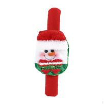 Christmas Slap Bracelet Wearable Cuddly Cartoon Ornament Comfortable Party Favor for Room Decor red snowman