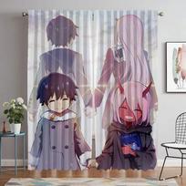 Zero Blackout Curtain for Room 2 Panel Curtains Child Room Home Interior Curtains Halloween Decoration Partition Shades Living W50xH70cmx2pcs-CL