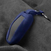 Apvyniojimo automobilio nuotolinio rakto dėklas apvalkalas Tesla Model 3 Model Y Model S raktų pakabukams Automobilio aksesuarai blue