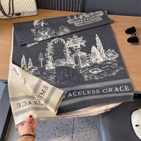 Naujas prabangaus dizaino žieminis dvipusis kašmyro šalikas, kilnus dvaro žakardas, moteriškas storas apgaubas, šalis, moteriškas vilnonis pashmina šalikas beige