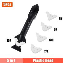 5 viename sandariklio šalinimo įrankių rinkinys Skiedinio pašalinimo įrankis Sandariklis Apdailos įrankis Klijų kampo grandiklio įrankis langams ir kriauklei atnaujinti 1PC black