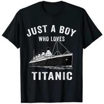 Summer Cotton Printing T-shirt Just A Boy Who Loves Titanic Classic Ship Lover Streetwear Women Unisex Oversized T-Shirt 4XL juoda