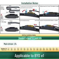 Boneless Silent Wiper Blade for BYD e1/e2/e3/e5/e6/300/400 Cars