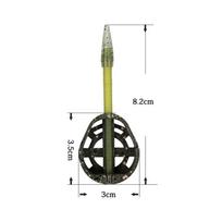 Inline-Method Feeder Bait Thrower Carp Fishing Bait Holder Tool Feeder Fishing Bait Thrower Feeder Fishing Accessory