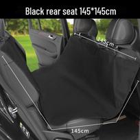 Vandeniui atsparus sulankstomas šunų automobilio kilimėlis - Purvui atsparus, apsaugantis nuo nešvarumų, skirtas vidutinio dydžio ir dideliems augintiniams rear seat 145*145cm juoda