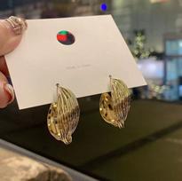 Trendy European & American High-End Twisted Metal Earrings for Women Twist Earrings auksas