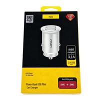 PISEN 30W Dual Port PD Fast Car Charger for Apple iPhone 14 Mini Magic Black
