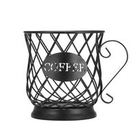 Coffee Pod Vegetable Mesh Holder Universal Cup Shaped Storage Basket Sturdy Large Capacity Steel Container Home Cafe black
