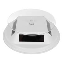 Solar Turntable Professional 360 Degree Electric Rotating Display Stand 2.2lb Capacity for white