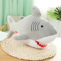 1PC 47CM Shark Plush Toys Sleeping Pillow Toy Gift Shark Cute Stuffed Animal Fish Pillow Toys For Children Warm Hand Pillow 47CM