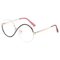 Witch Glasses Iconic Design Flat Mirrors Lightweight Metal Frame S-Shaped Legs Round Eyeglasses Halloween Parties Prop Cosplay Eyewear
