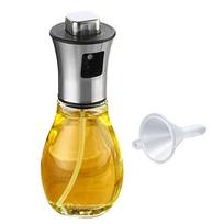 Aliejaus purškimo buteliukas, paspaudžiamo tipo, purškia tolygiai, 200 ml, stiklinis aliejaus purškiklis-dozatorius virtuvės gaminimui rožinė