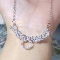 Fashionable Banquet Jewelry Bridal Suit  Brilliant Claw Chain  Rhinestones  V Shaped Necklace  Earrings